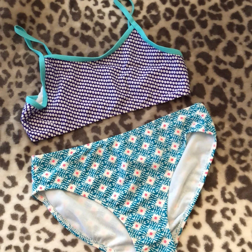 Old Navy Girls Bikini Set Bundle in Blue Size Large 10 12